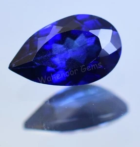Atemberaubender Edelstein 3,90 kt natürlicher königsblauer Saphir Birne FL zertifiziert - Bild 1 von 5