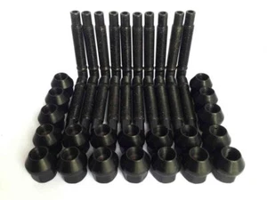 Kit de conversión de pernos M14 x 1,5 para tuercas Seat Inc + espaciadores (20 negro) - Imagen 1 de 4
