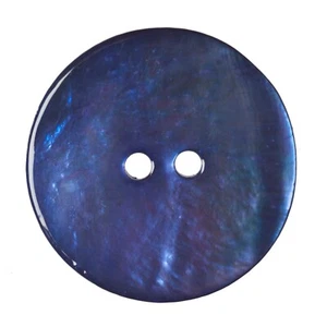23mm Royal Blue Round Shell Buttons, 23mm 2 hole buttons x 3, g410536 17 - Picture 1 of 1