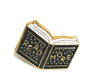 LEER MÁS Insignia Pin Solapa Libro Abierto Esmalte Amantes de los Libros - Imagen 1 de 3