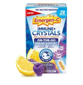 Emergen-C Immune Support Crystals 500mg Vitamin C 28 Stick Pack Berry Lemonade - Picture 1 of 8