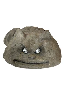 Lou Rankin  Statue Concrete Cement Chesire Cat Statue Garden Art Glass Eyes Rare - Picture 1 of 11