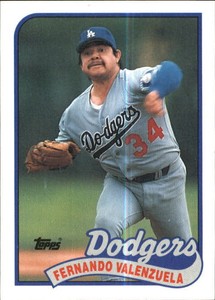1989 Topps Baseball Card #150 Fernando Valenzuela DODGERS R16290