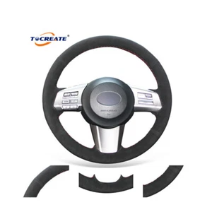 Hágalo usted mismo Cubierta de volante de gamuza negra para Subaru Outback 2010-2012 #Q013 - Imagen 1 de 10