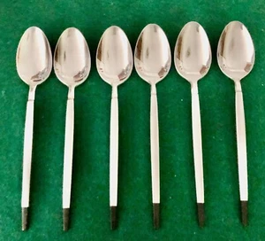 6 SRI Stanley Roberts BRAUNE SPITZE TEMPEST/TEMPO Edelstahl Teelöffel 6-3/4 Zoll - Bild 1 von 2