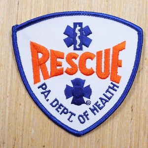 Vintage Obsolete Pennsylvania EMT Fire Department Patch Dept Of Health Rescue - Picture 1 of 3