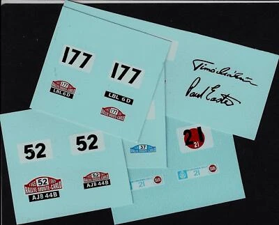 CORGI 317/321/333/339 MONTE CARLO MINI COOPER S TRANSFERS/DECALS
