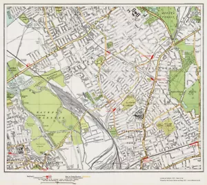 Walthamstow (S), Leytonstone Map London 1932 #47-48 - Picture 1 of 1