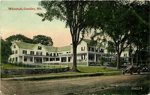 Postal Whitehall Camden Maine ME pm 1914 autos antiguos - Imagen 1 de 2