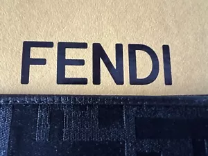 🔴 FENDI document holder men fabric pumpkin interior leather ORIGINAL vintage - Picture 1 of 11