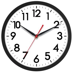 10 Inch Silent Wall Clock Non-Ticking Modern Battery Clock for Home Office - Picture 1 of 9