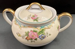 Noritake M Japan Hand Painted Covered Sugar Bowl Antique/Vintage - Picture 1 of 9