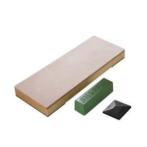 SHARPAL Green Rouge Jewelers Polishing Compound Metal Luster Leather Strop Kit - Picture 1 of 19
