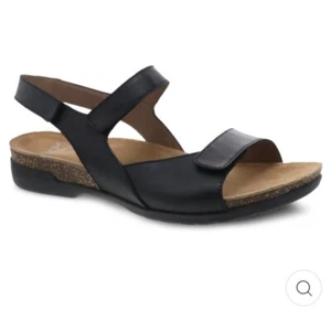NEW Dansko Ronda Waxy Burnished Sandals Women's EU36/US 5.5-6 Black - Picture 1 of 15