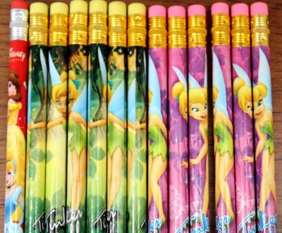 Nuevos LÁPICES CAMPANILLA Lote 12 Hadas Disney De Colección *2 Diseños Diferentes* Foto 1 de 3