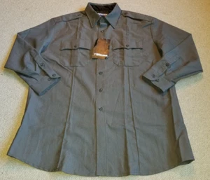 NWT Mens Shirt-BLAUER-"Grey Heather" rayon blend "Class Act 8900" ls-17-33 - Picture 1 of 5