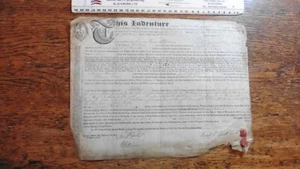 1845 MARITIME SEAMAN APPRENTICE INDENTURE JOSEPH CUTHBERT OF STOCKWELL TO MEESON - Imagen 1 de 4