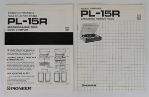 PIONEER PL-12 - MANUALI D USO ORIGINALI - INGLESE/OLANDESE/FRANCESE - HI FI - Foto 1 di 3