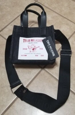 Bandolera TRUE RELIGION Mini Denim Negra Foto 1 de 3