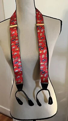 Tirantes de seda ajustables estilo botón tirantes coches multicolores Foto 1 de 4