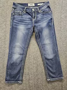 Daytrip Virgo Capri Womens Size 25 Blue Dark Wash Denim Mid Rise Jeans - Picture 1 of 10