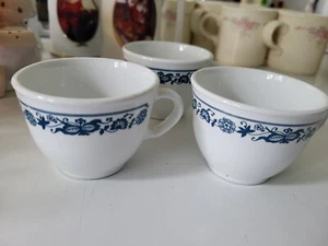 Very Rare Corelle Blue Onion (Old Town Blue) Espresso Cups - Set of 3 - Picture 1 of 3