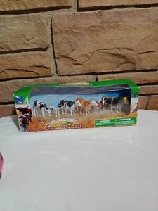 New Ray Country Life Cows / Cattle / Steer Farm Animals Livestock Toy Play Set - Picture 1 of 6