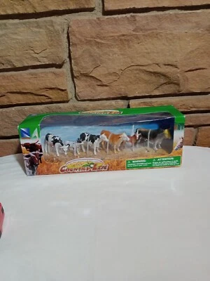 New Ray Country Life Cows / Cattle / Steer Farm Animals Livestock Toy Play Set - Image 1 of 4