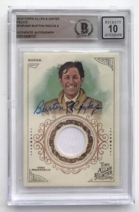 BURTON ROCKS SIGNED 2019 TOPPS ALLEN & GINTER RELICS #FSRABR BECKETT PATCH AUTO