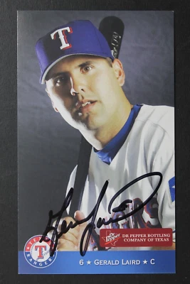 Gerald Laird Autograph Texas Rangers 3x5 2006 Promo Photo Fan Fest Signed Card - Image 1 of 3