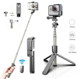 Extendable Bluetooth Wireless Selfie Stick Tripod Foldable For Samsung Galaxy UK - Picture 1 of 8