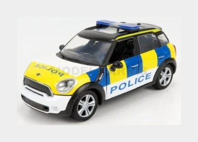 MOTOR-MAX 79751 MINI - COOPER S COUNTRYMAN UK POLICE 2011 - WHITE BLACK YELLOW B - Immagine 1 di 2