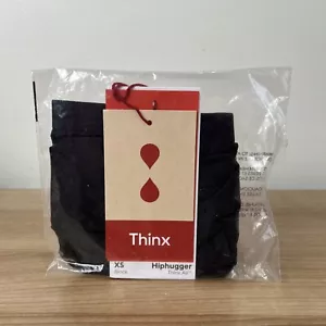 Thinx Women's Black Hiphugger Moderate Period Briefs Pants Size XS New With Tags - Picture 1 of 2