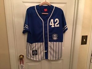 Baseball Jersey Jackie Robinson #42 Victorious Blue/White Sz S - Picture 1 of 3