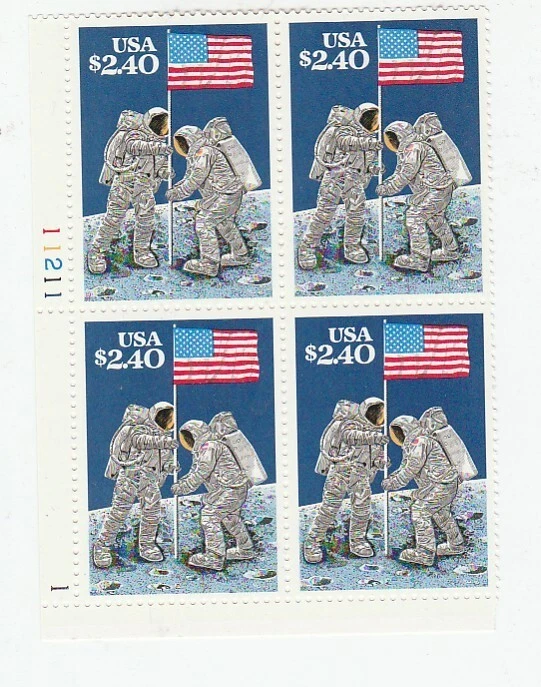 us #2419 $2.40 Moon Landing Plate Block MNH - Image 1 of 1