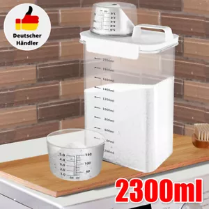 2,3L Waschmittelspender Mit Messbecher Luftdichter Aufbewahrungsbox Waschpulver - Bild 1 von 22