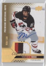 2022 Upper Deck Team Canada Juniors Men's U-18 60/199 Mathew Ward #22 Patch Auto