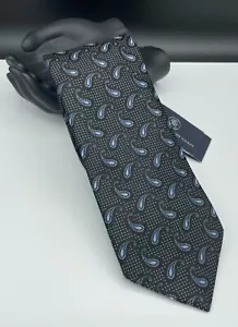 HART SCHAFFNER MARX Men's 100% Silk Tie ~ Black ~ Paisley ~ NEW MSRP: $89.50 - Picture 1 of 5