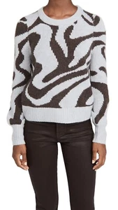 360Cashmere Persia Sweater Womens S Misty Blue Cashmere Pullover Crew Neck NWT - Picture 1 of 12