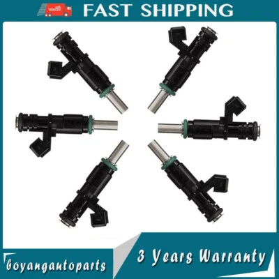 6x Inyector de combustible para BMW E90 323i 2006-2009 325i 2006 330i E92 328xi E70 X5 E60 Foto 1 de 4