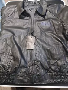 NRA Life Member Burk's Bay Mens Leather Jacket Size 3XL - Picture 1 of 11
