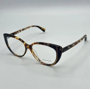 Alain Mikli A03084 Amber Havana Brown Eyeglasses Frames Cat Eye 55-15-140mm - Picture 1 of 8