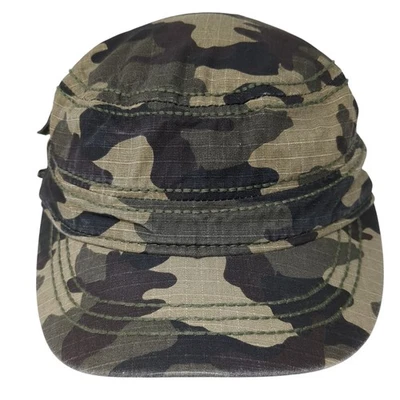 Boné de exército cadete cadete tamanho único ajustável camuflado algodão em branco sem marca - Imagem 1 de 4