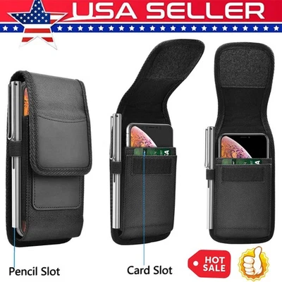 For Google Pixel 10 Pro XL 9 8a 7a 6 5 Case Nylon Belt Clip Holster Phone Pouch - Image 1 of 4