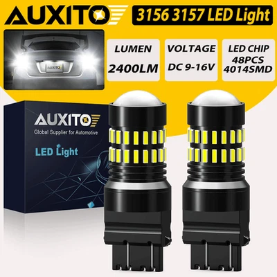 3157 LED Back Up Reverse Lights Bulbs for Ford Mustang 2015-2019 F-150 1994-2008 - Image 1 of 4