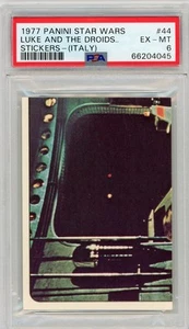 1977 Panini Stickers Star Wars (Italy) Luke And The Droids.. . #44 PSA 6 - Picture 1 of 2