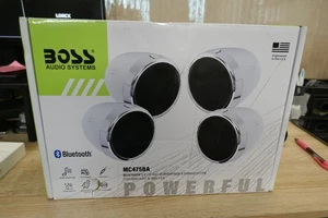 *NEW* Boss Audio 4 Speaker Built-In Amp Motorcycle System Chrome MC475BA #SH2 - Bild 1 von 3