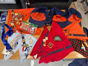 Lot of Sizes Cub Scout Blue Uniform Shirts/Pants pins , Bandanas, Books,Hats - Picture 1 of 18
