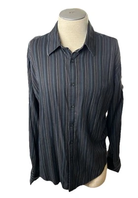 Structure Mens Shirt XL 46-48 Long Sleeves Button Vintage Strips - Image 1 of 4