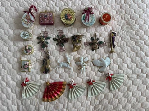 Vintage Weihnachtsschmuck gemischtes Set - Fächer, Instrumente & Engel 31 - Bild 1 von 18